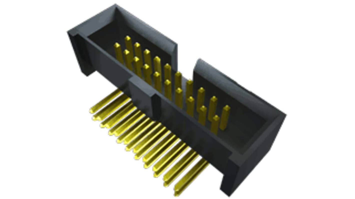 Samtec SHF Series Right Angle PCB Header, 8 Contact(s), 1.27mm Pitch, 2 Row(s), Shrouded