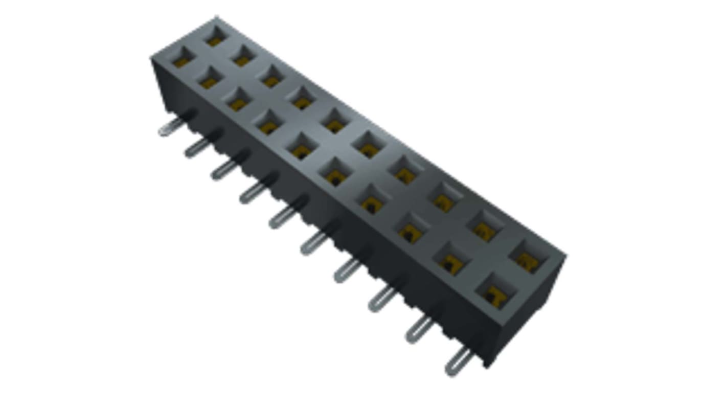 Samtec SMM Series Straight Surface Mount PCB Socket, 16-Contact, 2-Row, 2mm Pitch, SMT Termination