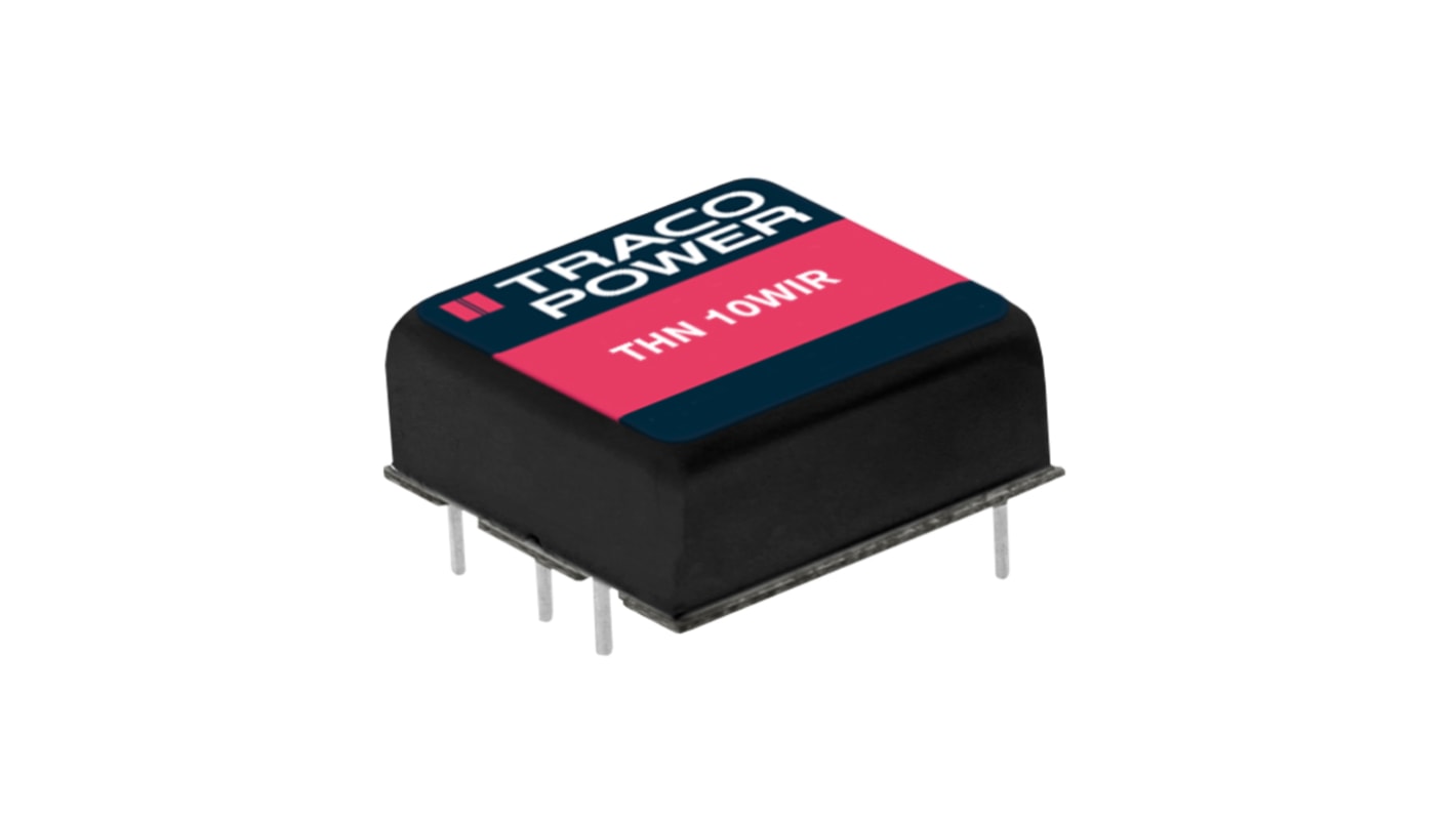 TRACOPOWER THN 10WIR DC-DC Converter, 3.3V dc/ 3A Output, 18 → 75 V dc Input, 10W, Through Hole, +80°C Max Temp