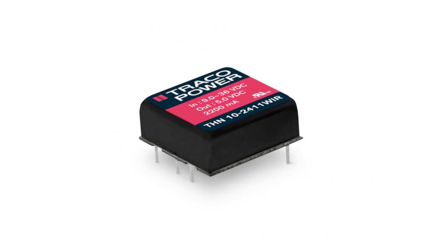 Przetwornica DC-DC, 10W, Uwe 36 160 V DC, Uwy 15V dc, Iwy 333mA Tak, TRACOPOWER Nie