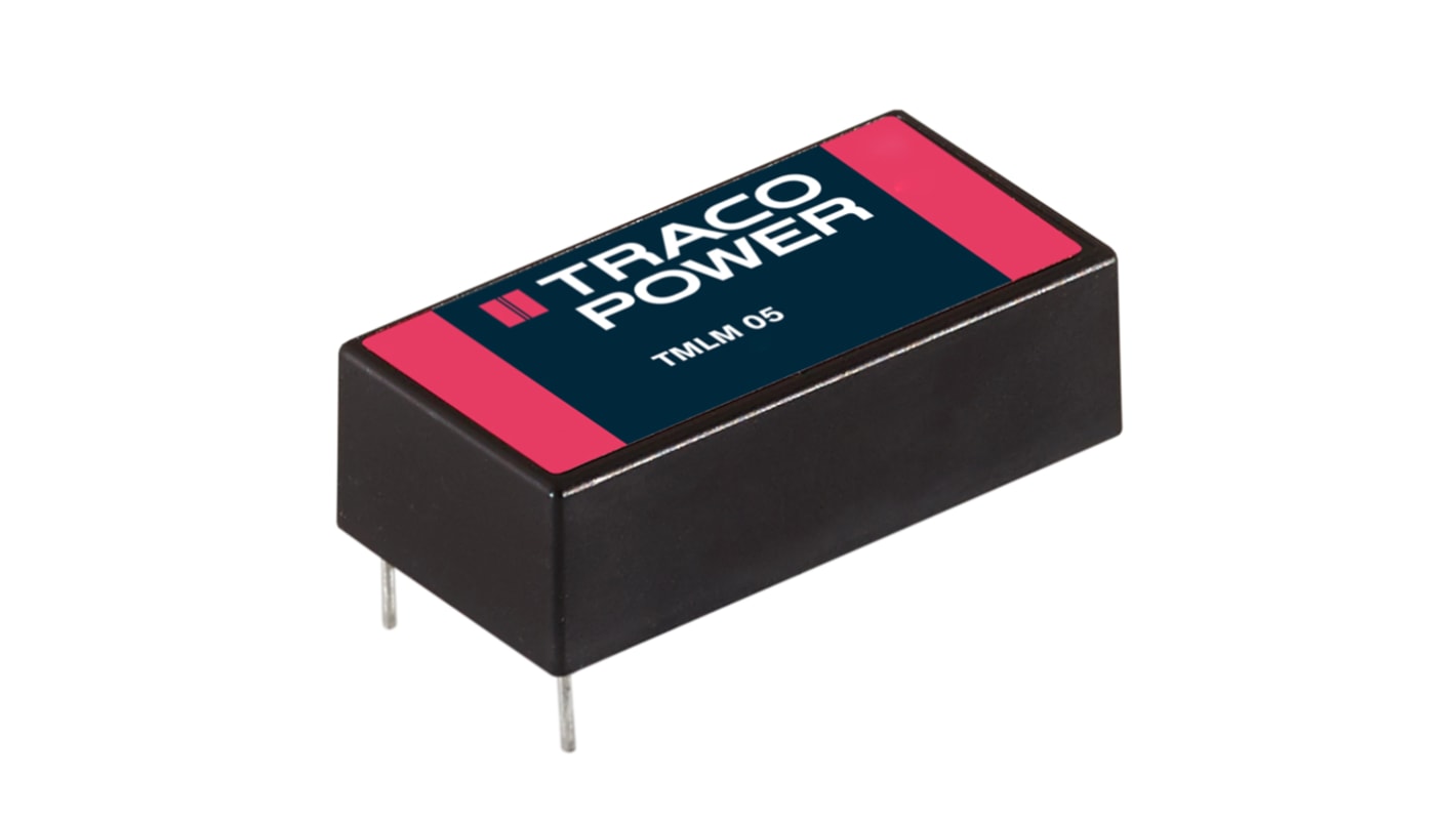 TRACOPOWER Switching Power Supply, TMLM 05105, 5V dc, 1A, 5W, 1 Output, 90 → 264V ac Input Voltage