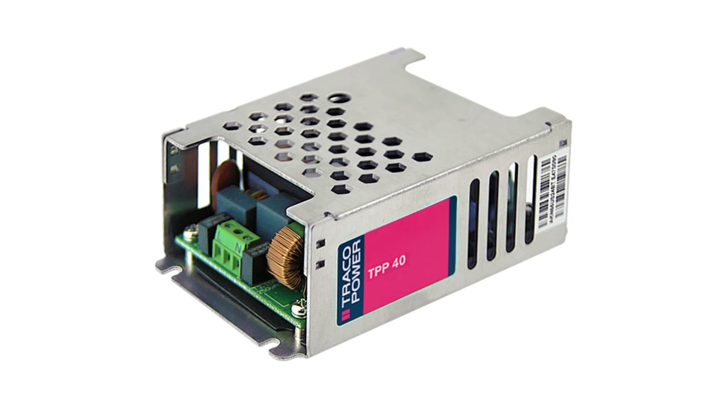 TRACOPOWER Switching Power Supply, TPP 40-251, 5 V dc, 24 V dc, 1.67A, 40W, Dual Output, 85 → 264 V ac, 120