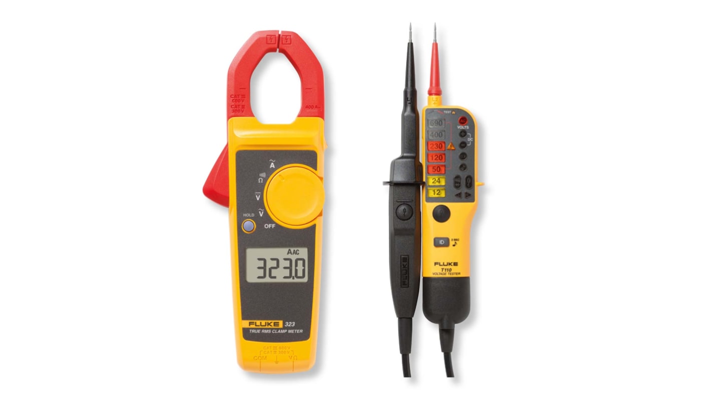 Fluke 323/T110 Clamp Meter, Max Current 400A ac CAT III 600V