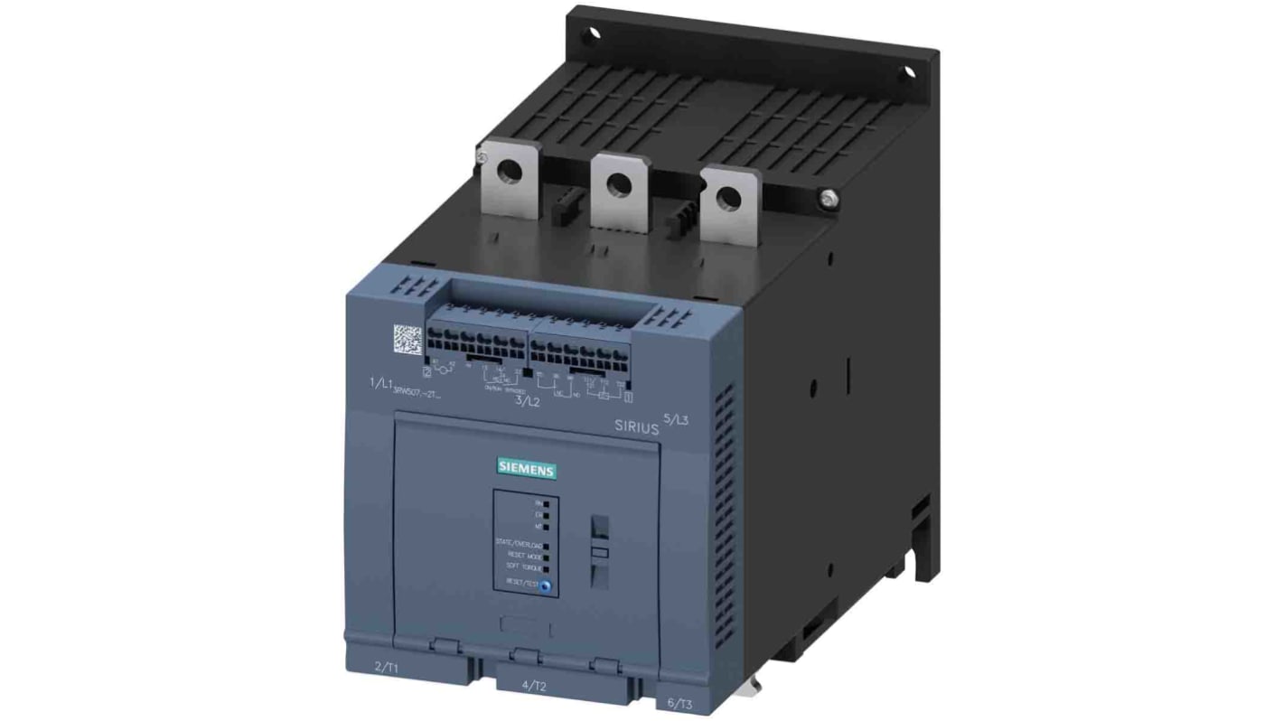 Siemens SIRIUS 3RW Soft Starter, , 200 kW, 400 → 600 V, 3 Phase