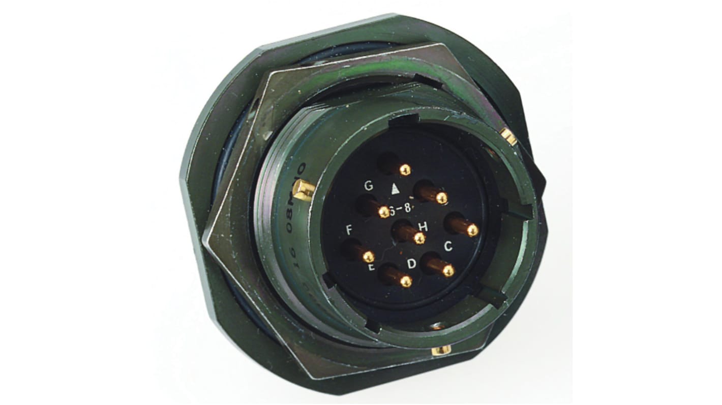 Conector circular MIL-DTL-5015 Amphenol Industrial Macho Recto serie MS hembra, tamaño 6, Cable
