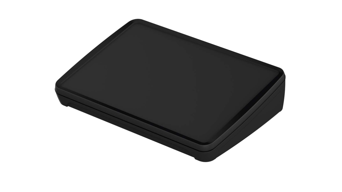 Bopla BoPad Series Black ABS Desktop Enclosure, Sloped Front, 285 x 198 x 61.2mm