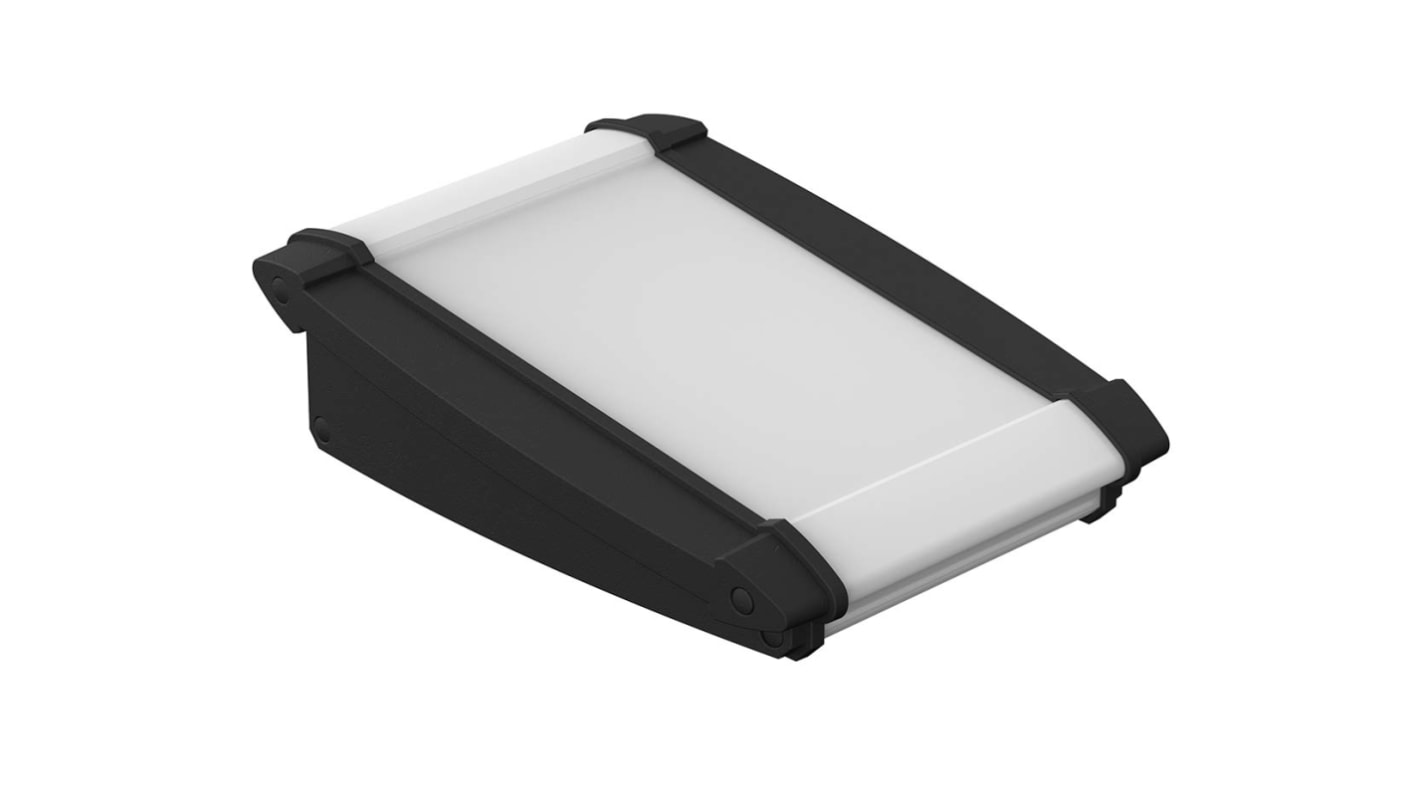 Bopla Alu-Topline Series Black Aluminium Desktop Enclosure, Sloped Front, 100 x 181.2 x 53.2mm