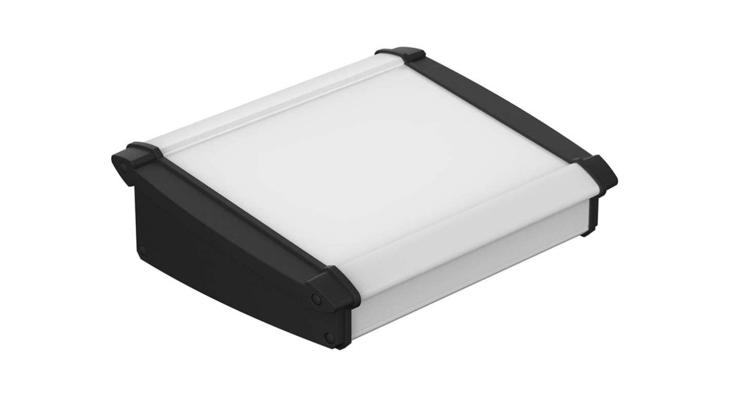 Bopla Alu-Topline Series Black Aluminium Desktop Enclosure, Sloped Front, 200 x 181.2 x 68.2mm