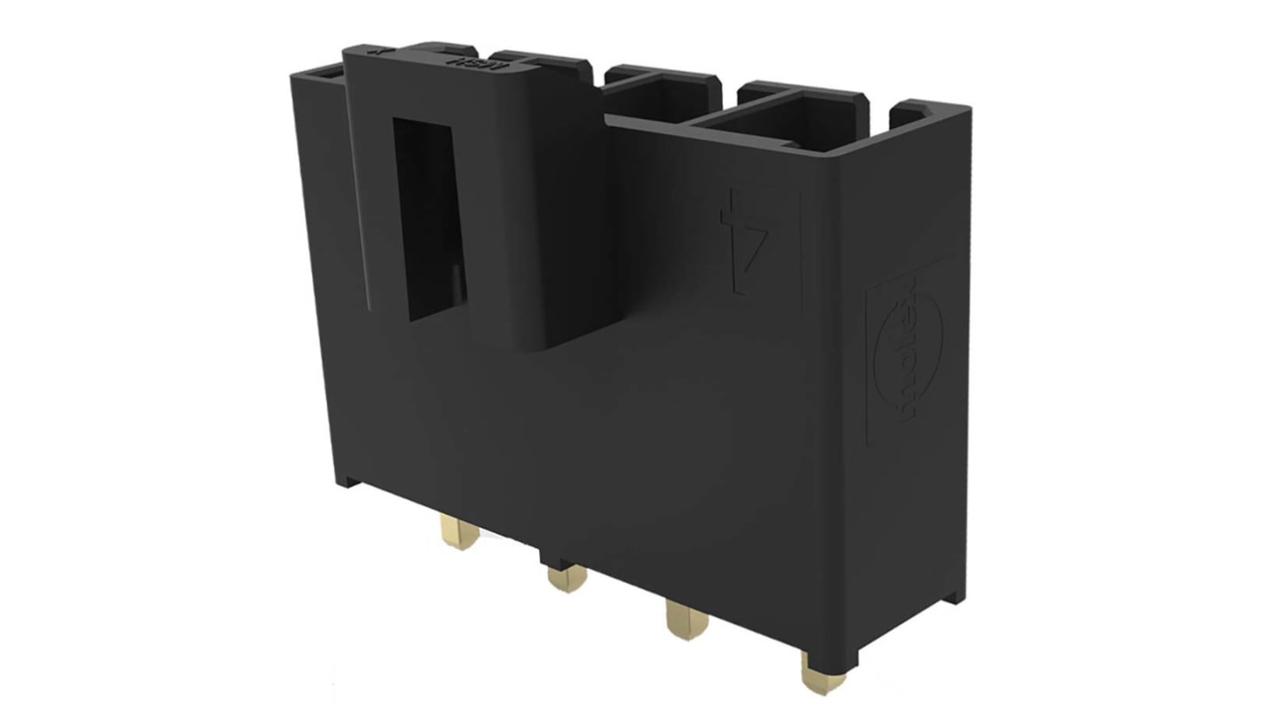 Molex 垂直 基板接続用ピンヘッダ 5極 5.7mm 1列, スルーホール実装
