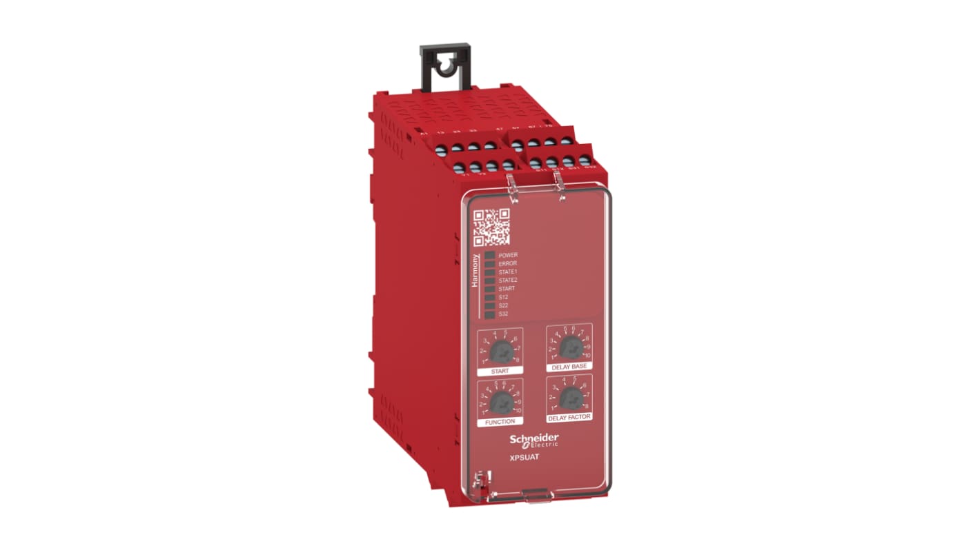 Schneider Electric Harmony XPS/ Preventa XPS XPSU Emergency Stop Safety Relay, 24V ac/dc, 3-Channel, 7 Safety Contacts