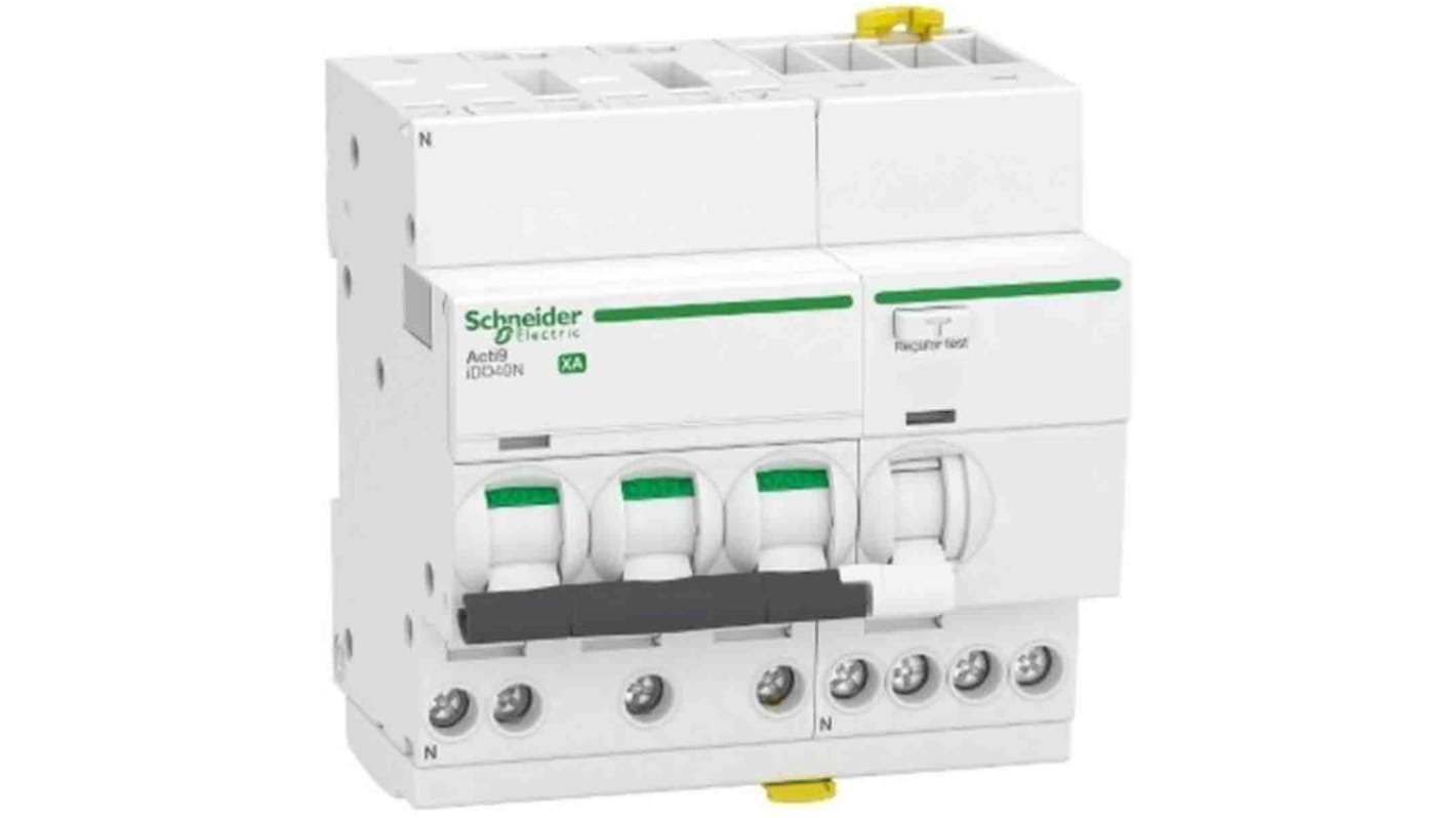 Interruptor automático 3P, 16A, Curva Tipo C, Poder de corte 7,5 kA IDD40N XA, Acti 9, Montaje en Carril DIN