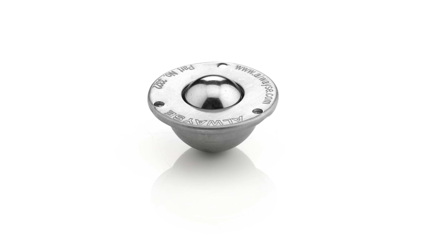 ALWAYSE Flansch Kugelrolle Ø 22mm x 9.8mm, bis 120kg Last