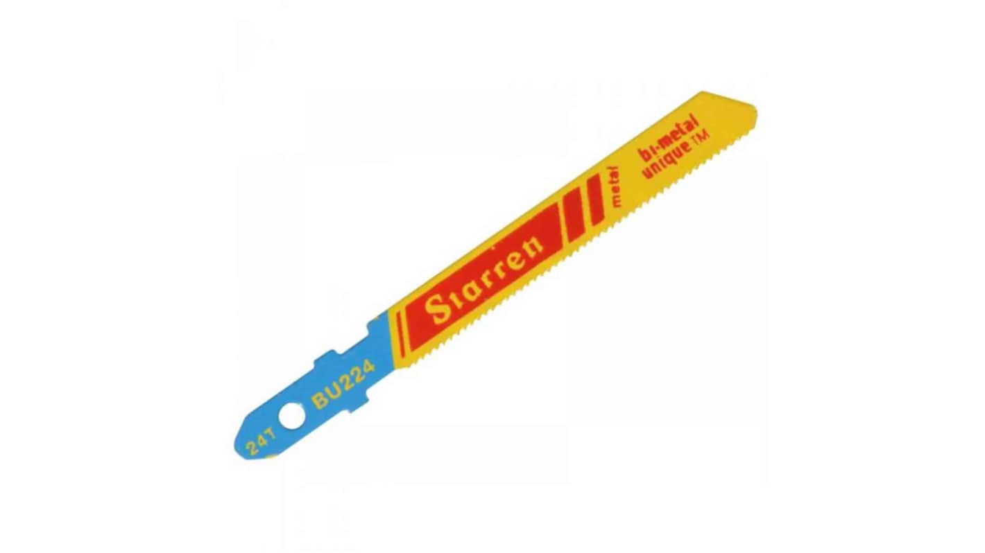 Starrett 曲线锯条, 24锯齿/英寸, 切割长度50mm, 可切割金属
