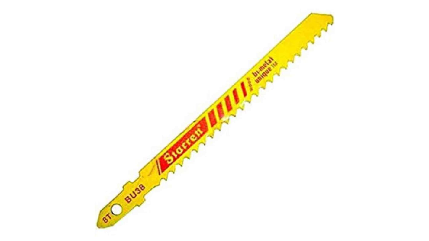 Lame de scie sauteuse Starrett, 8 dents par pouce, Longueur de coupe 75mm, Pas de 1.5mm, X 5