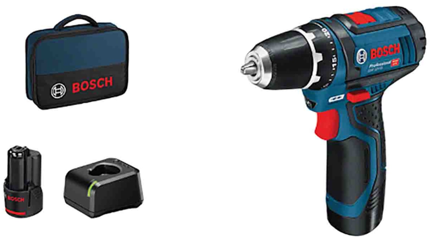 Bosch GSR 12V-15 GSR Li-Ion Akku Bohrschrauber 12V Bürstenmotor 1300U/min 2Ah