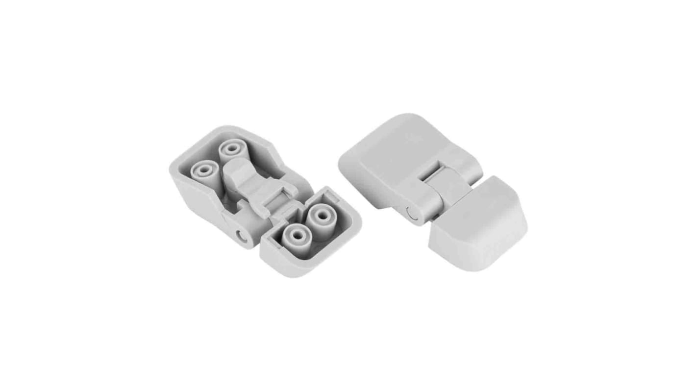 RS PRO エンクロージャーアクセサリ ヒンジ ABS樹脂 グレー, 14mm x 47mm x 23.7mm