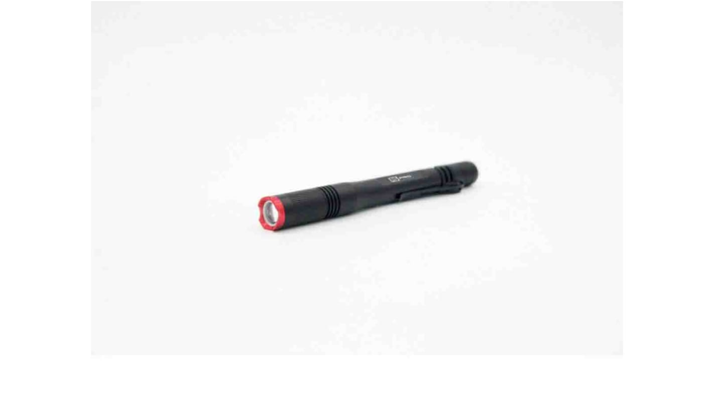 RS PRO LED Pen Torch Black, Red 180 lm, 147 mm