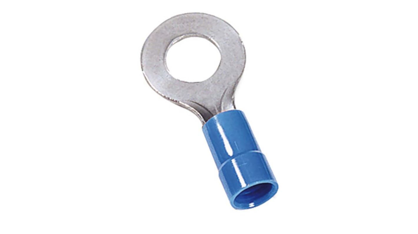 MECATRACTION, N Insulated Ring Terminal, M6 Stud Size to 2,5mm² Wire Size, Blue