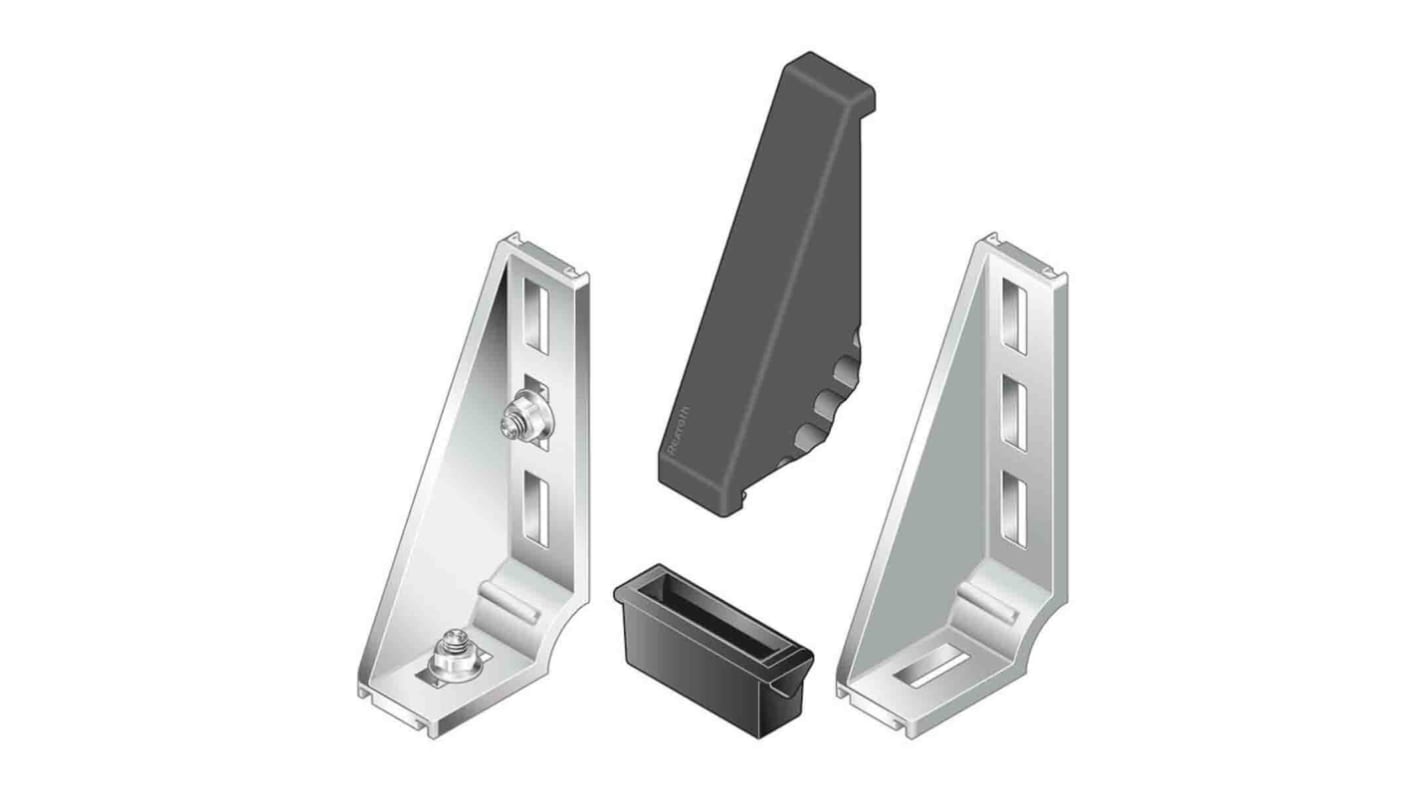 Bosch Rexroth S6 Angular Cover Cap, Connecting Component, Strut Profile 30 mm, Groove Size 8mm