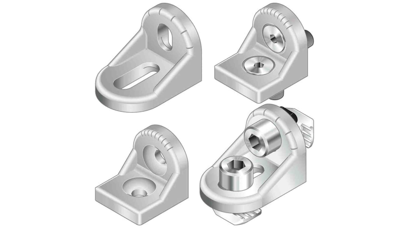 Bosch Rexroth M8 Mounting Bracket Connecting Component, Strut Profile 30 mm, 40 mm, 45 mm, 50 mm, 60 mm, Groove Size 8mm