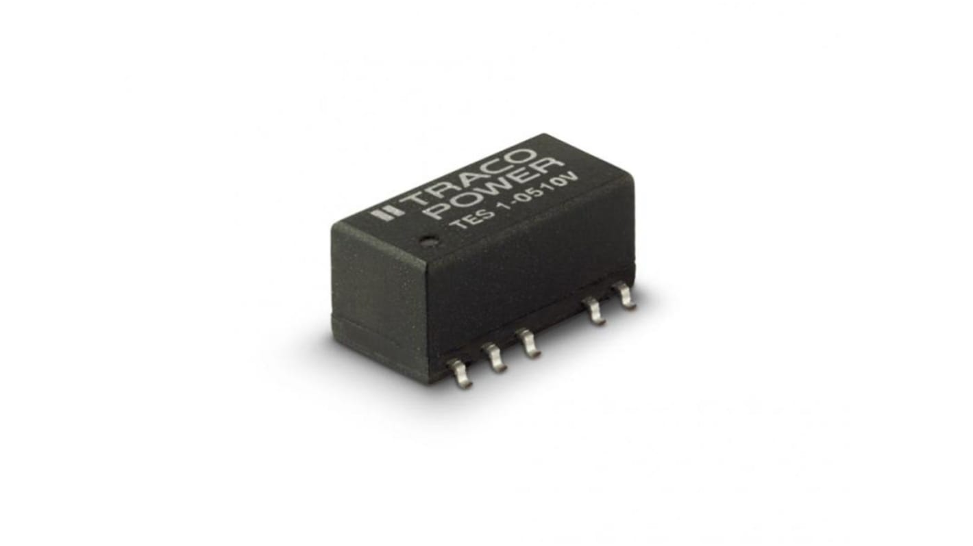 TRACOPOWER TES 1V DC-DC Converter, 3.3V dc/ 300mA Output, 4.5 → 5.5 V dc Input, 1W, Surface Mount, +90°C Max