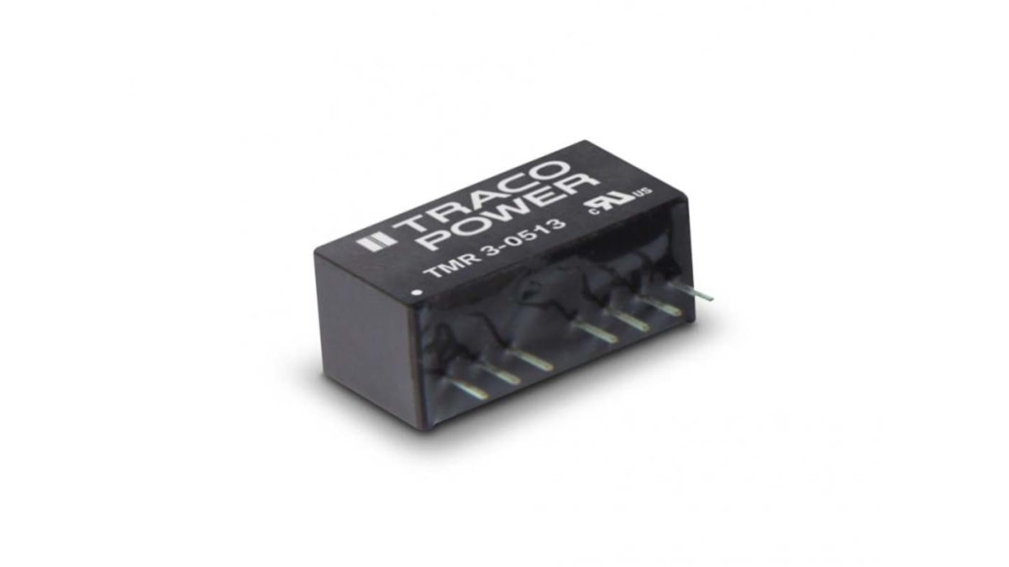 Przetwornica DC-DC, 3W, Uwe 9 → 18 V DC, Uwy 15V dc, Iwy 200mA Nie, TRACOPOWER Nie