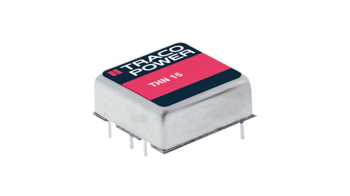 TRACOPOWER THN 15 DC/DC-Wandler 15W 48 V dc IN, ±12V dc OUT / 625mA Durchsteckmontage 1.5kV dc