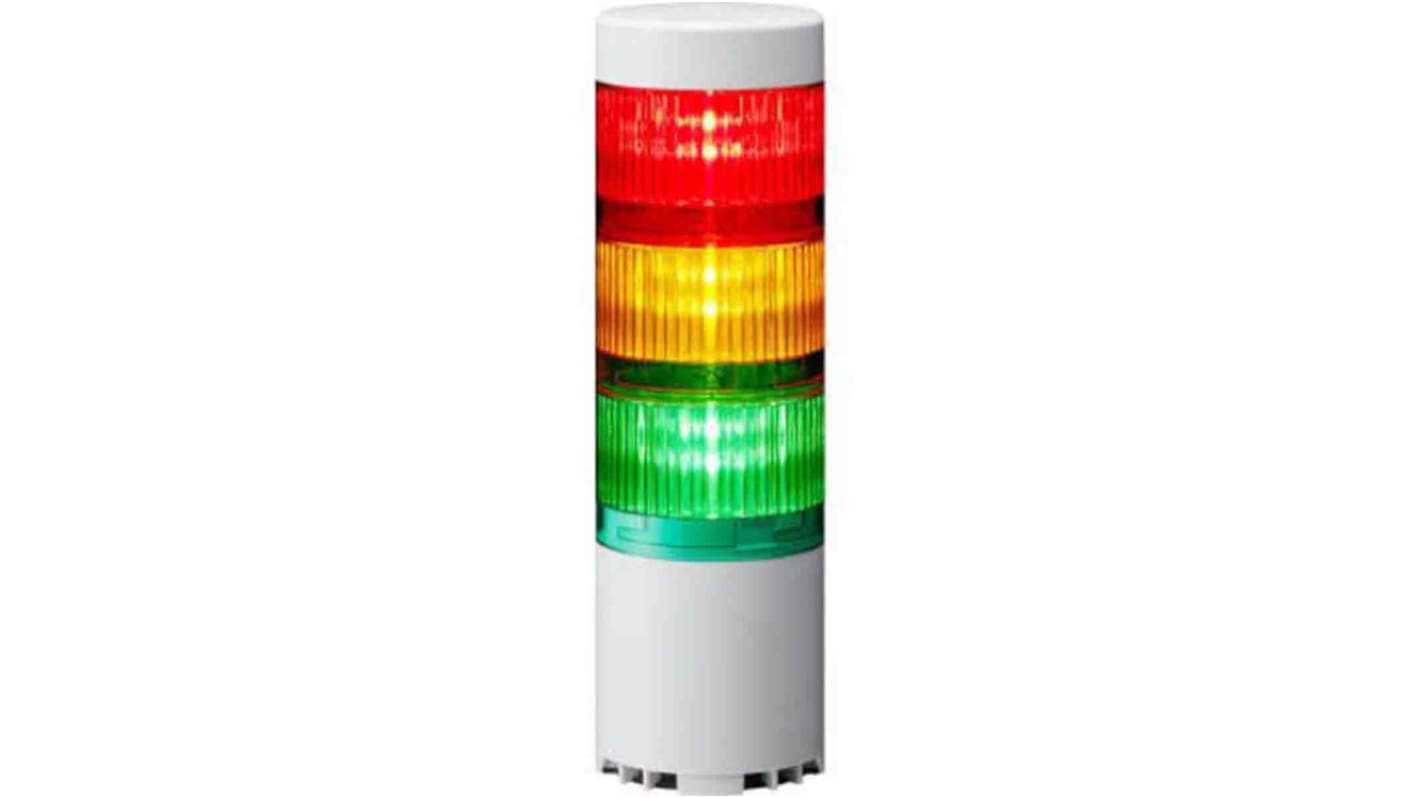 Columna de señalización Patlite LR6-USB, LED, con 3 elementos  de color, 5 V dc (alimentación de bus USB)