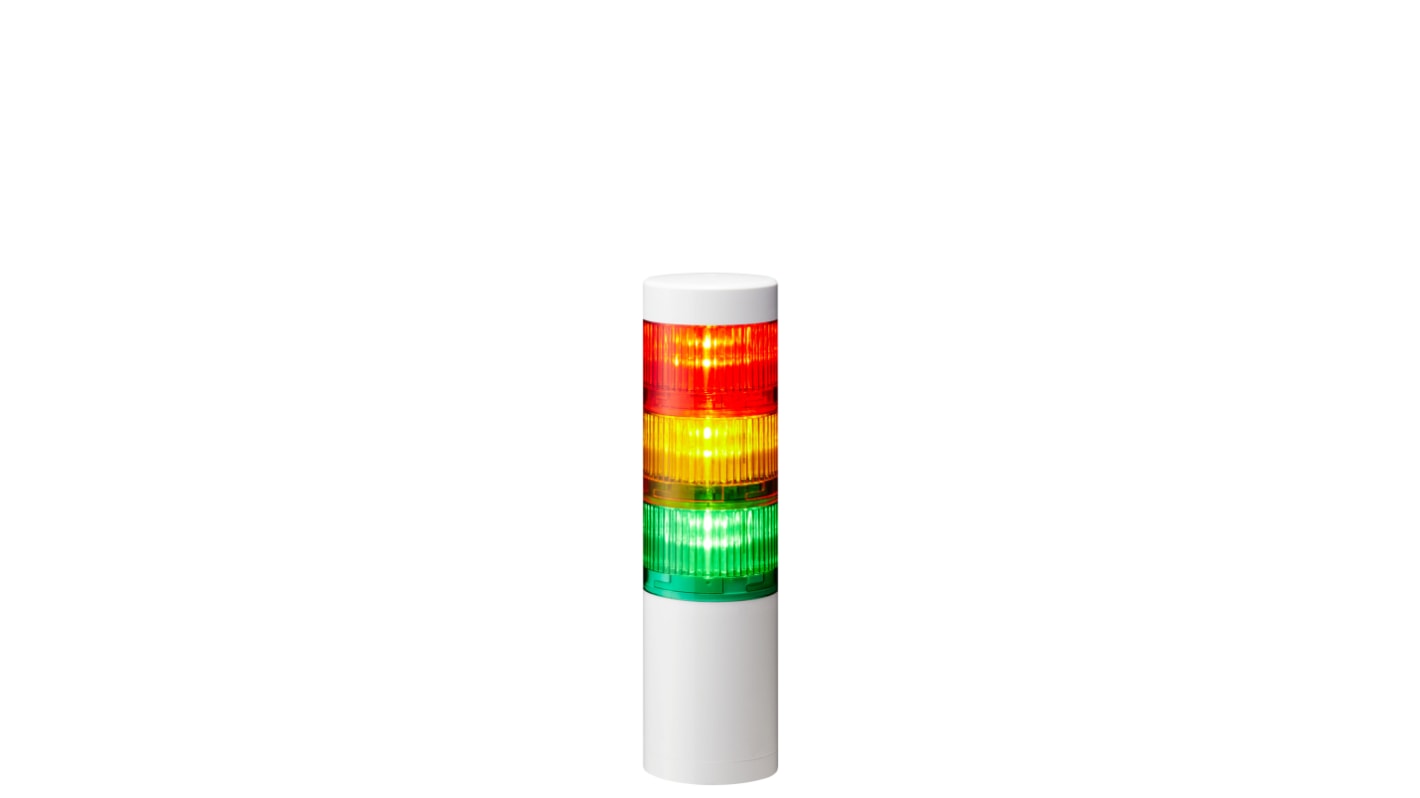 Columna de señalización IO-Link Patlite LR6-IL, LED, con 3 elementos  de color, 24 V dc