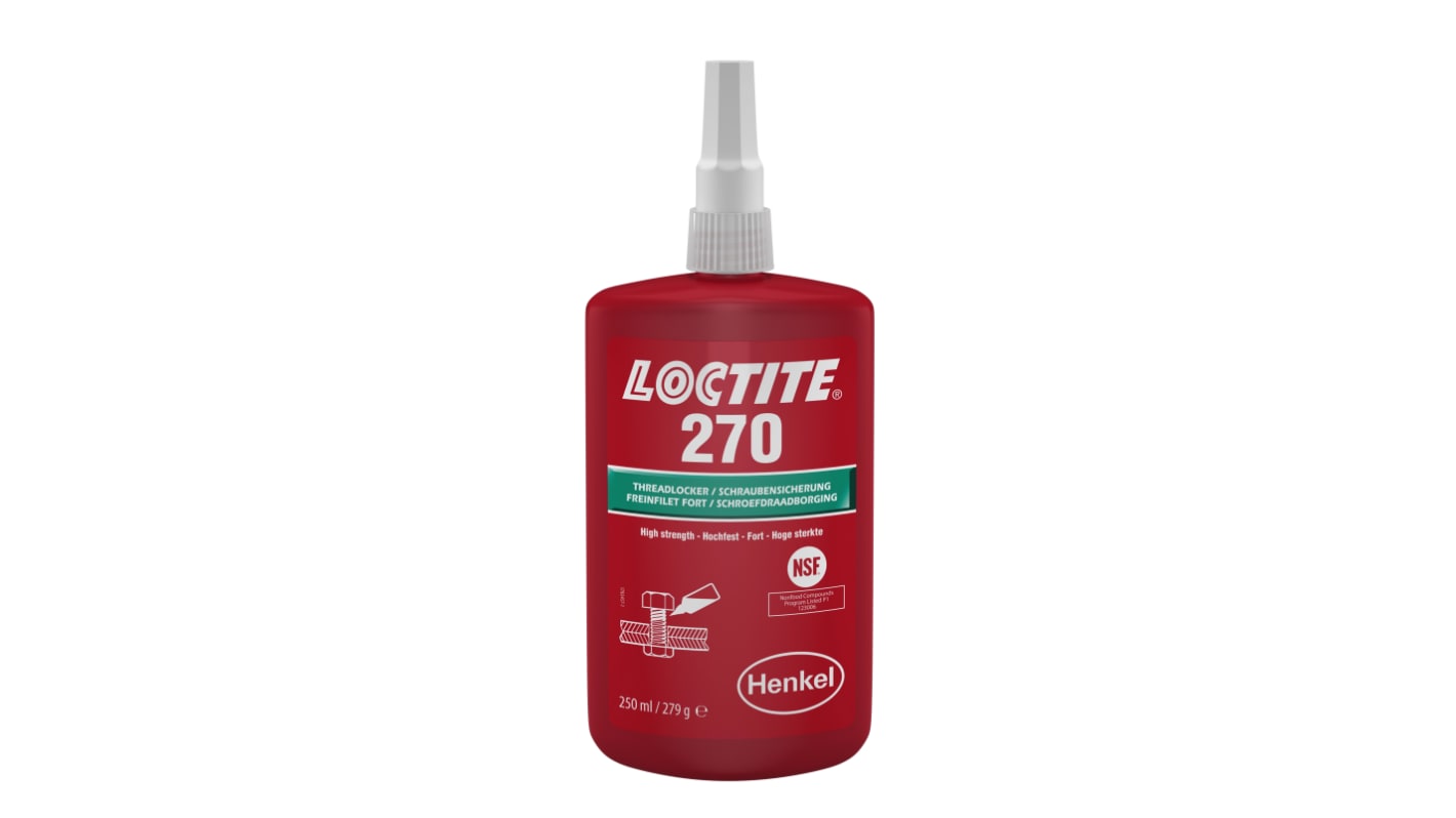 Loctite Loctite 270 Green Threadlocking Adhesive, 250 ml, 24 h Cure Time