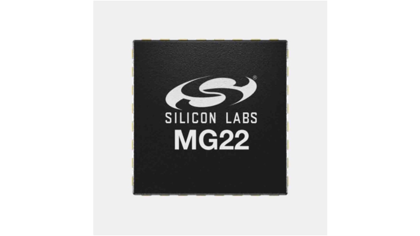 Silicon Labs, 32bit, EFR32MG22 Wireless Gecko SoC Wireless Microcontroller, 76.8MHz, 512 kB Flash, 32-Pin TQFN