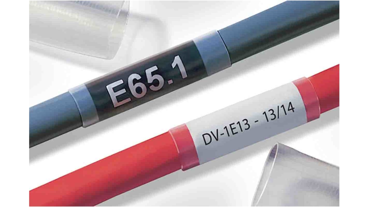 HellermannTyton Halogen Free Heat Shrink Tubing, Clear 3.2mm Sleeve Dia. x 1m Length 3:1 Ratio, TCN34 Series