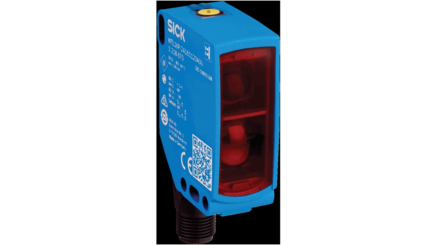Rs-Online Sensore fotoelettrico Rettangolare SICK a soppressione di sfondo rilevamento 2 m uscita NPN PNP Push-Pull