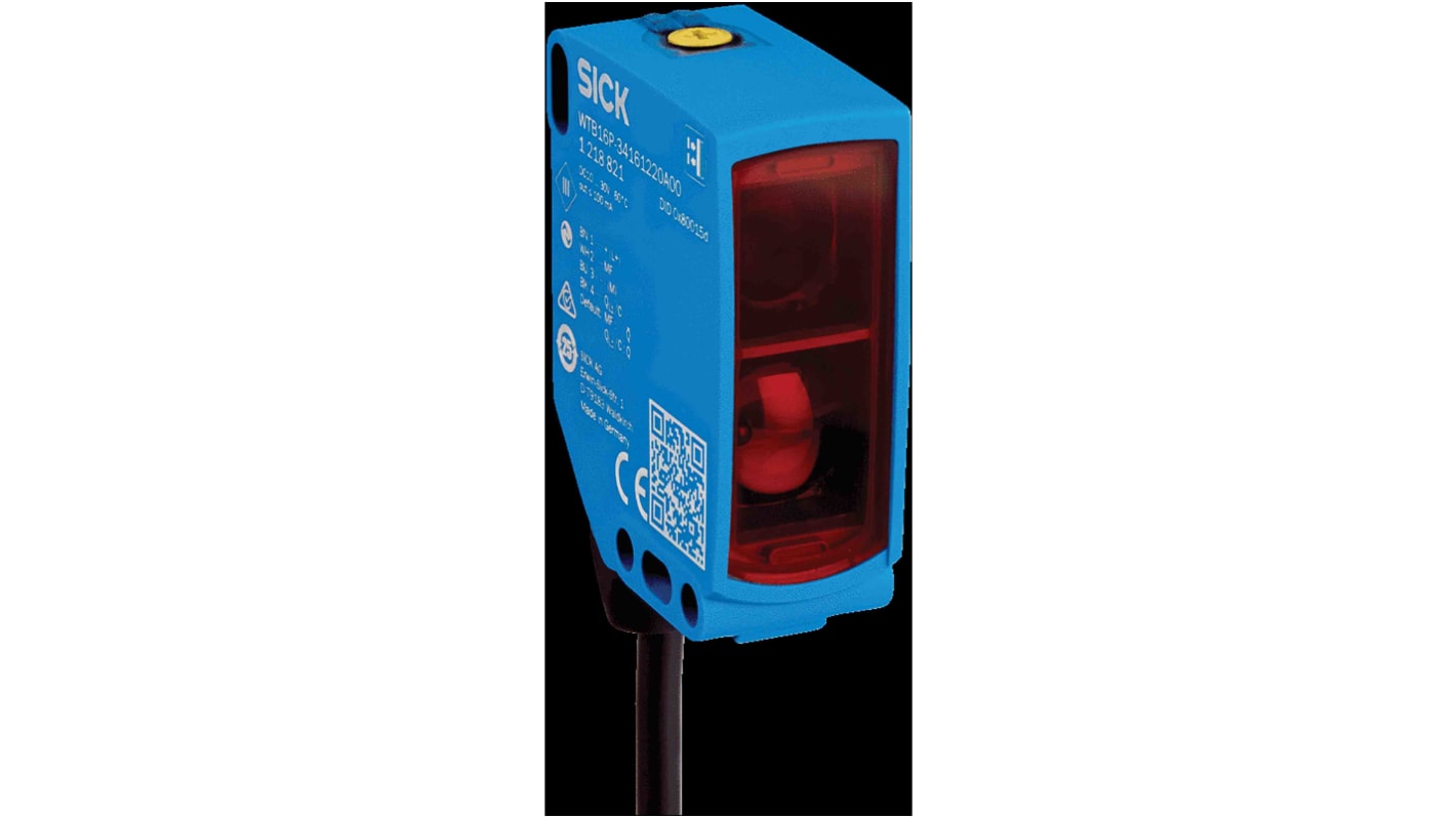 Rs-Online Sensore fotoelettrico Rettangolare SICK a soppressione di sfondo rilevamento 1 m uscita NPN PNP Push-Pull