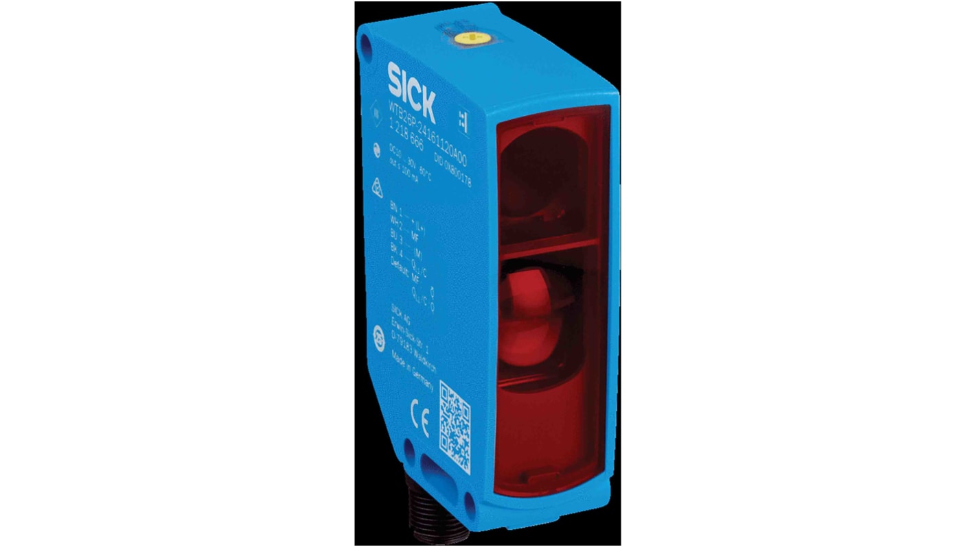 Rs-Online Sensore fotoelettrico Rettangolare SICK a soppressione di sfondo rilevamento 2 m uscita NPN PNP Push-Pull