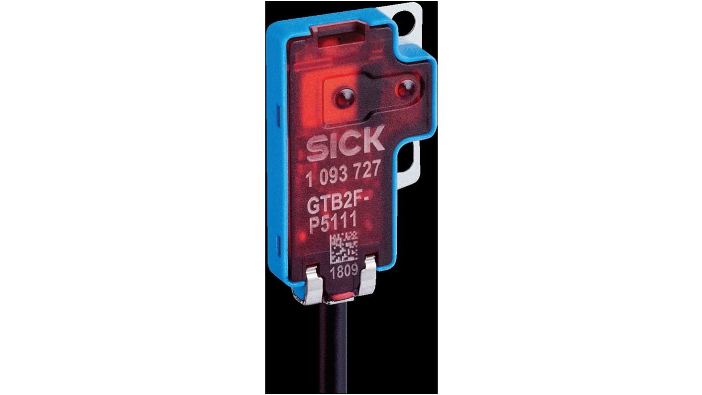Rs-Online Sensore fotoelettrico Rettangolare SICK a soppressione di sfondo rilevamento 35 mm uscita PNP