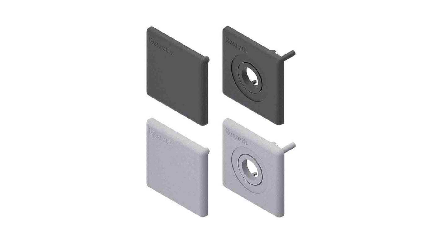 Tapa de Polipropileno Gris, para diámetro externo de tubo de 8.4mm, para perfil de 45 x 45 mm