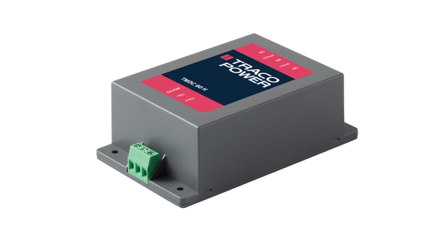 Przetwornica DC-DC, 60W, Uwe 80→ 160 V dc, Uwy 12V dc, Iwy 5A Nie, TRACOPOWER Nie