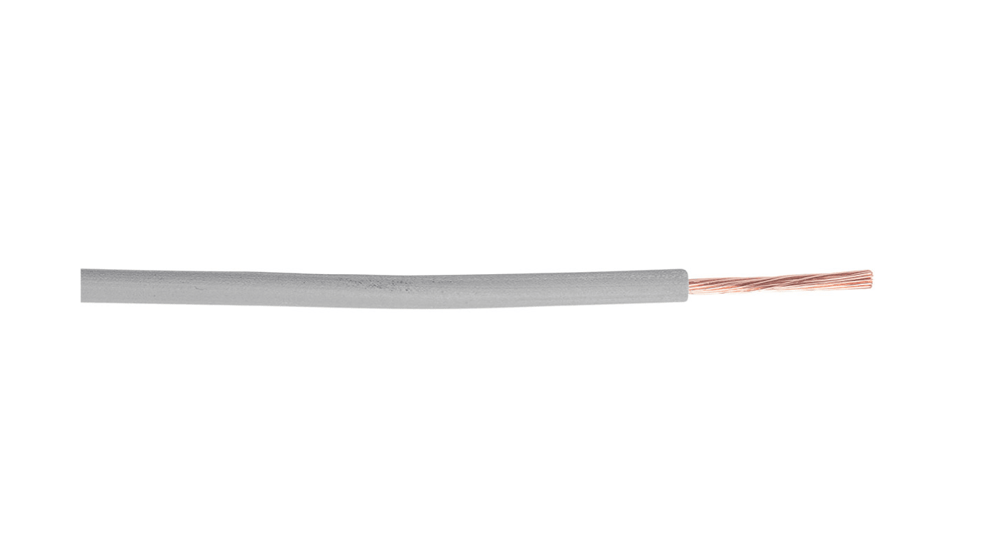 RS PRO 灰色PVC 电线电线, 1.5mm², 100m长, 16AWG, 450/750 V, 最高+70°C, PVC绝缘