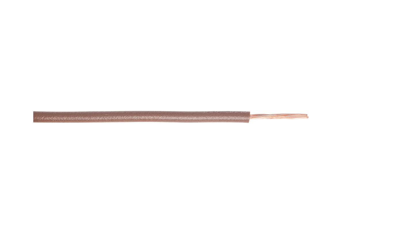 RS PRO 棕色PVC 电线电线, 6mm², 100m长, 10awg, 450/750 V, 最高+70°C, PVC绝缘