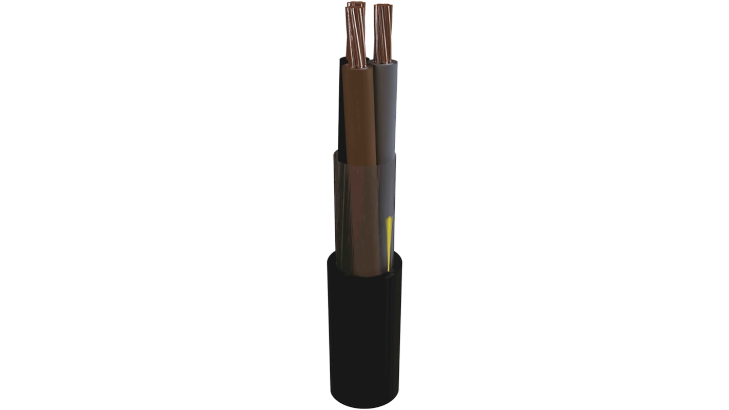 AXINDUS MarineLine YZp 0, Marine, 100m 3 Core, Black LSZH Power Cable +70°C