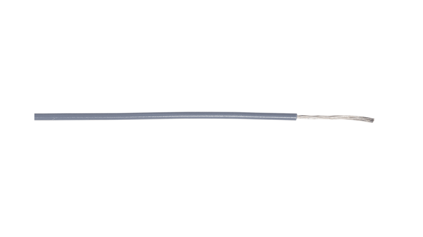 AXINDUS KY33 Series Grey 0.6 mm² Hook Up Wire, 20 AWG, 19 x 0, 20, 200m, PVC Insulation, KY33A03G