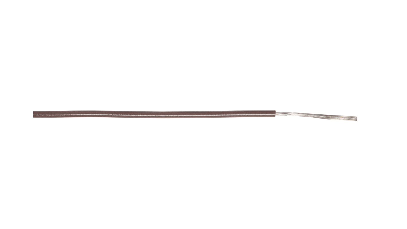 AXINDUS KY33 Series Brown 0.6 mm² Hook Up Wire, 20 AWG, 19 x 0, 20, 200m, PVC Insulation, KY33A03M