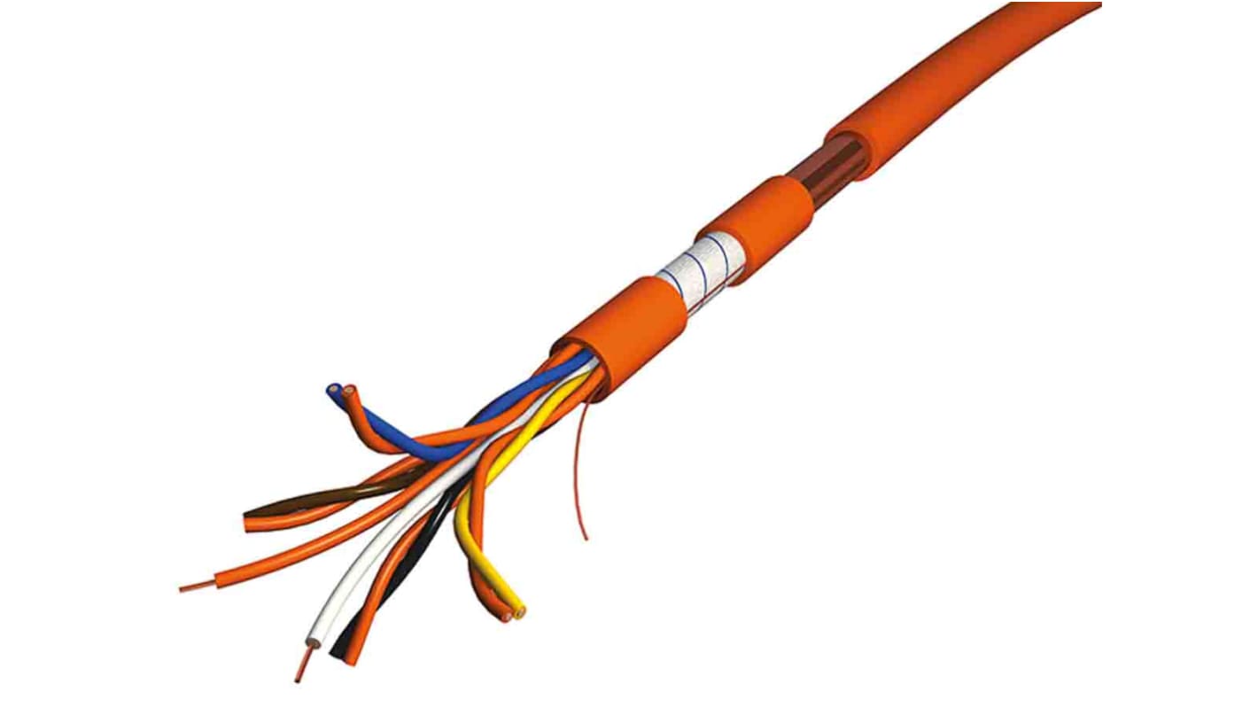 CAE Groupe CRCT Series Orange 0.9 mm² Hook Up Wire, 19 AWG, 2 x 2, 100m, Polyolefin Insulation, CRCT209C100