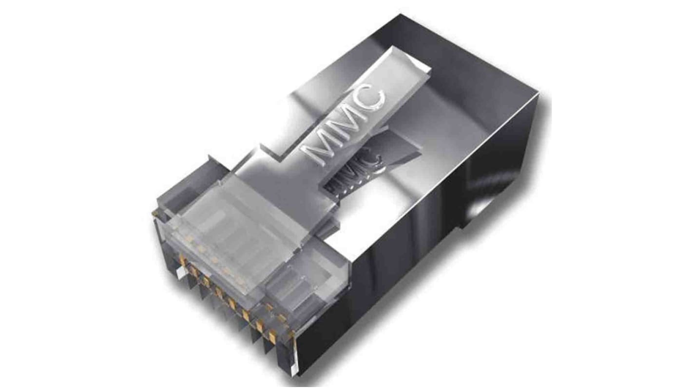 Conector RJ45 Cat6a Macho CAE Multimedia Connect serie RJ45, de 100 vías, apantallado