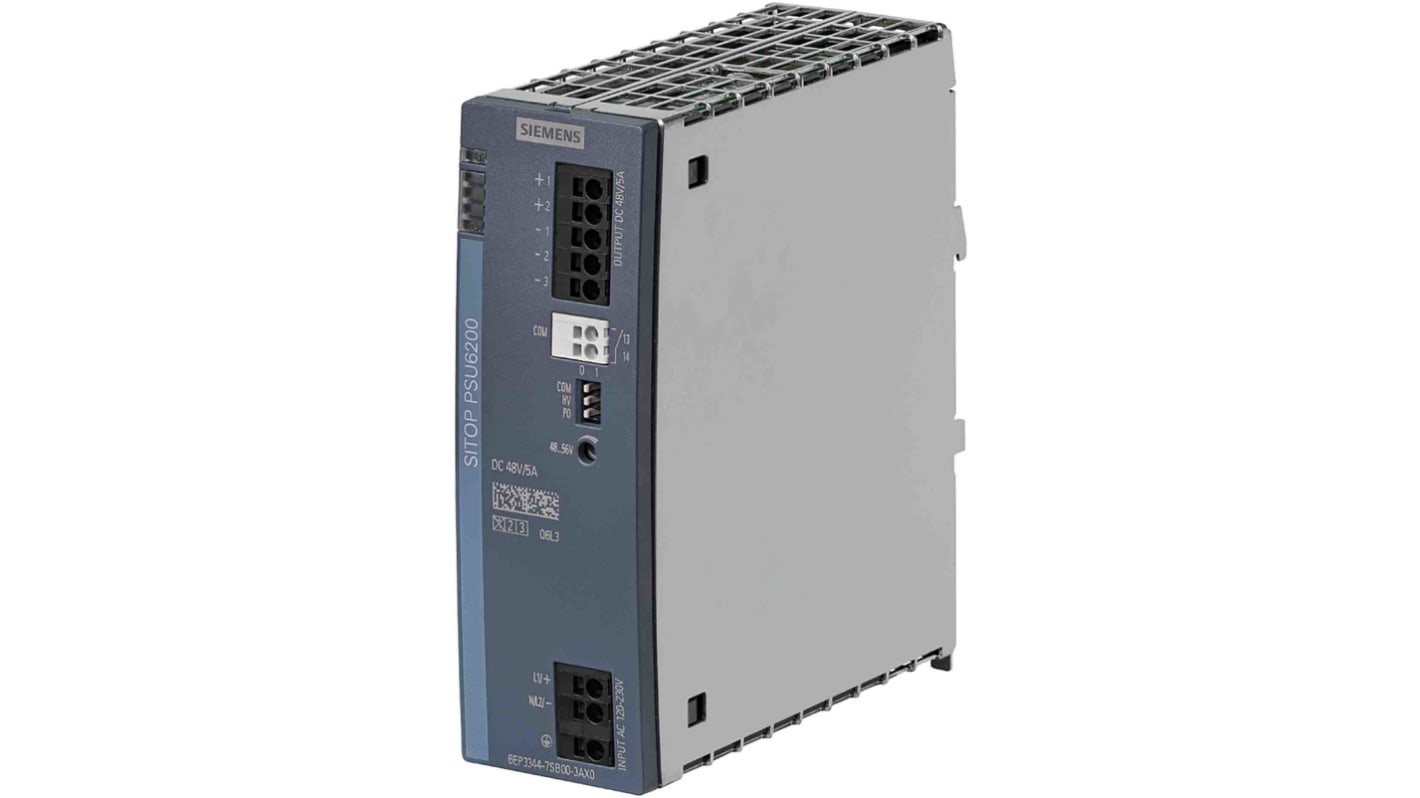 Siemens SITOP DIN-Schienen Netzteil Getaktet 48V dc / 5A 240W 120 → 230 V ac / 110 → 240V dc