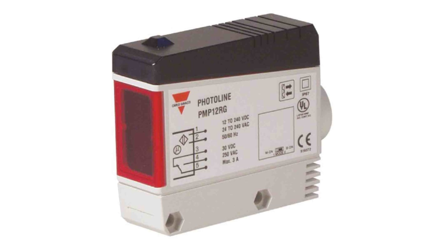 Rs-Online Sensore fotoelettrico Rettangolare Carlo Gavazzi a diffusione rilevamento 800 mm uscita NC/NO