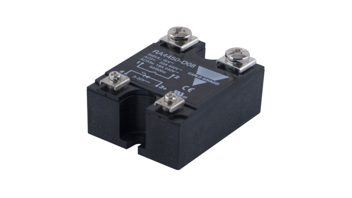 Carlo Gavazzi ソリッドステートリレー, 50 A, 480 V ac, パネルマウント