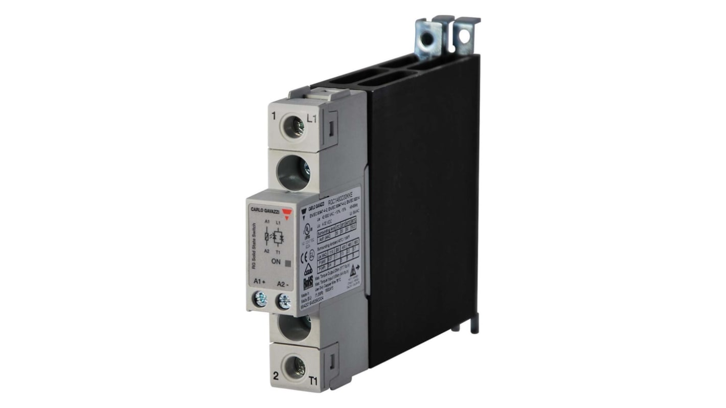 Carlo Gavazzi RGC Series Solid State Relay, 25 A Load, DIN Rail Mount, 600 V ac Load