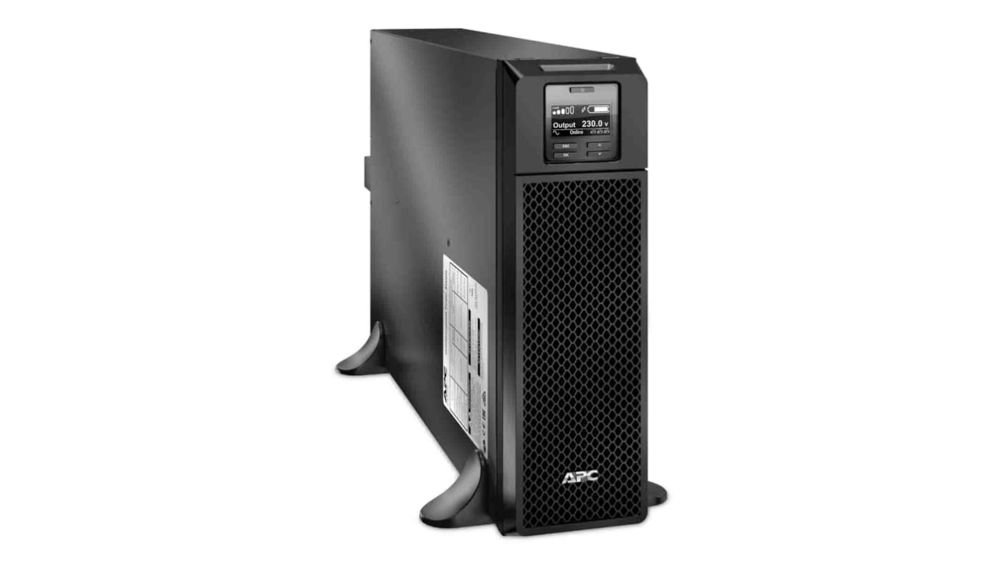 APC 5000VA UPS电源, 4.5kW, 230V输出, 230V输入, 自立式安装, Smart-UPS